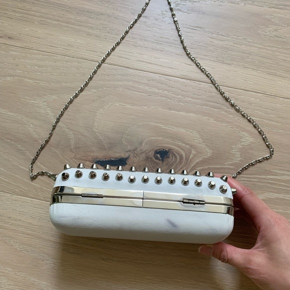 White Studded Mini Purse Forever 21 - Picture 3 of 4
